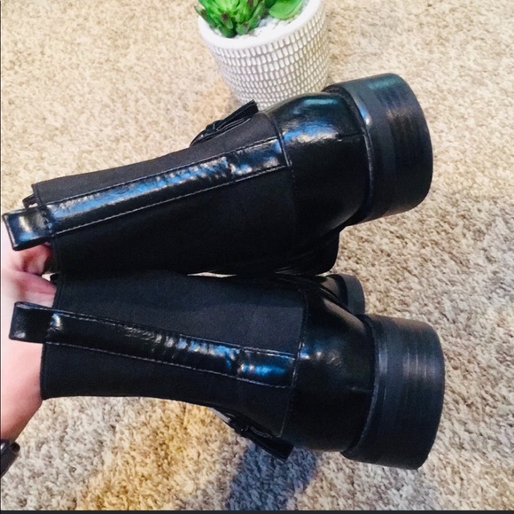 Zara black leather Ankle Boots 7 - Picture 3 of 6